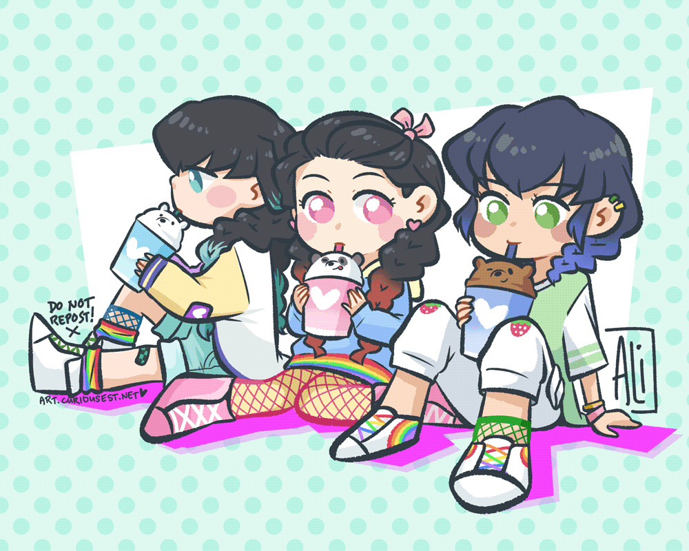 Pastel Besties Nezuko & Inosuke feat. Muichiro