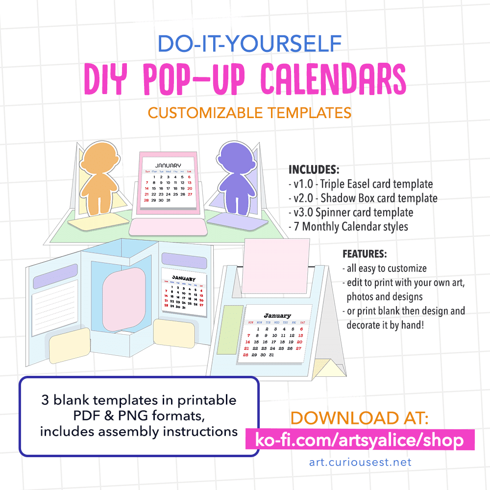 DIY Pop-up Calendar Templates