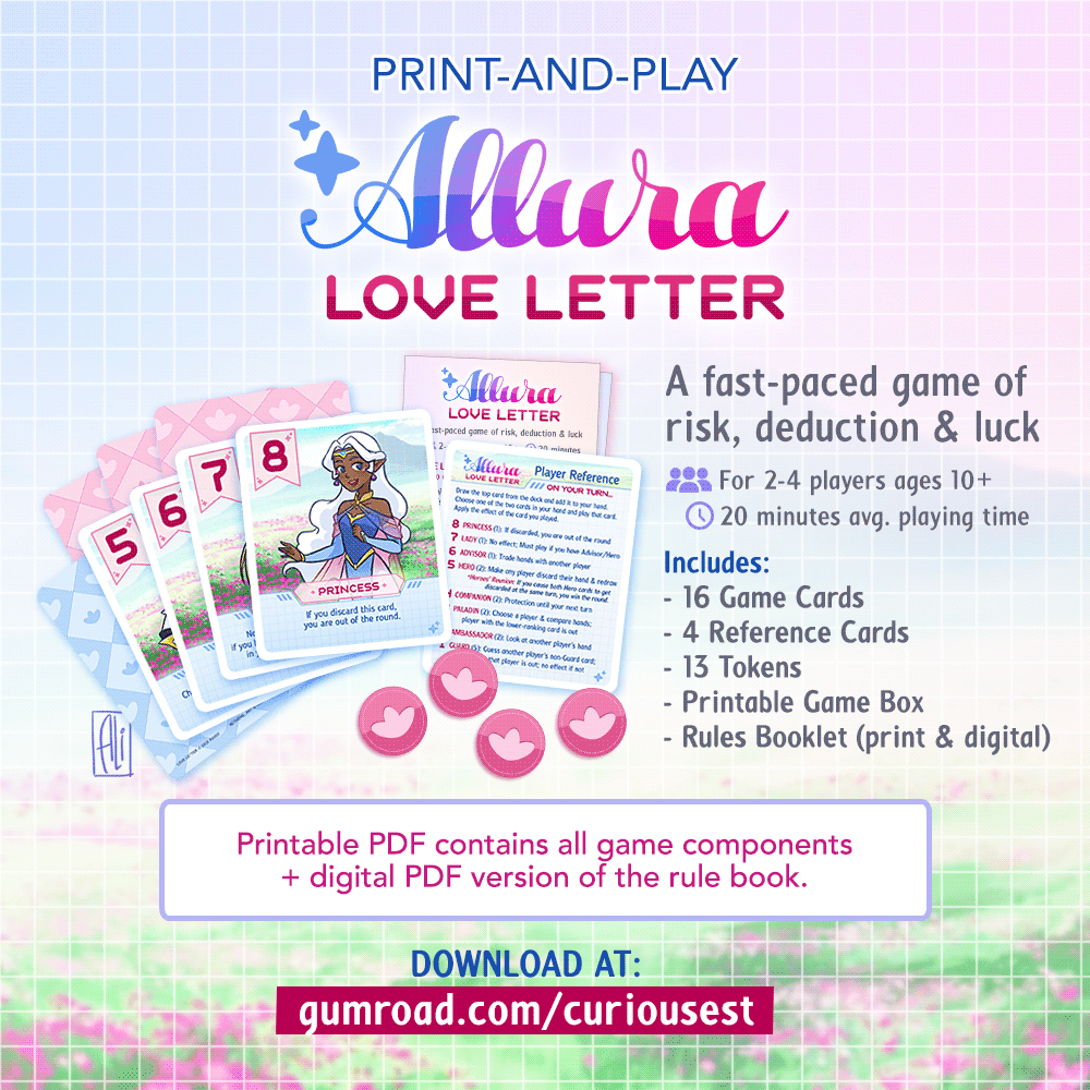Print-and-Play 🌷 LOVE LETTER: ALLURA