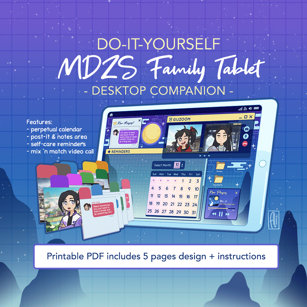 MDZS Modern AU | DIY MDZS Family Tablet