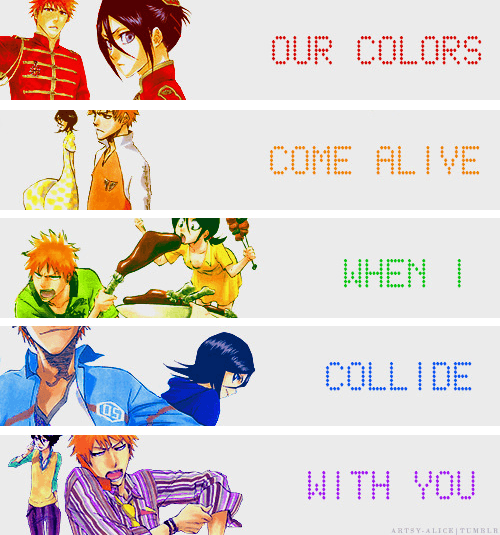 rainbow colors: Ichigo & Rukia