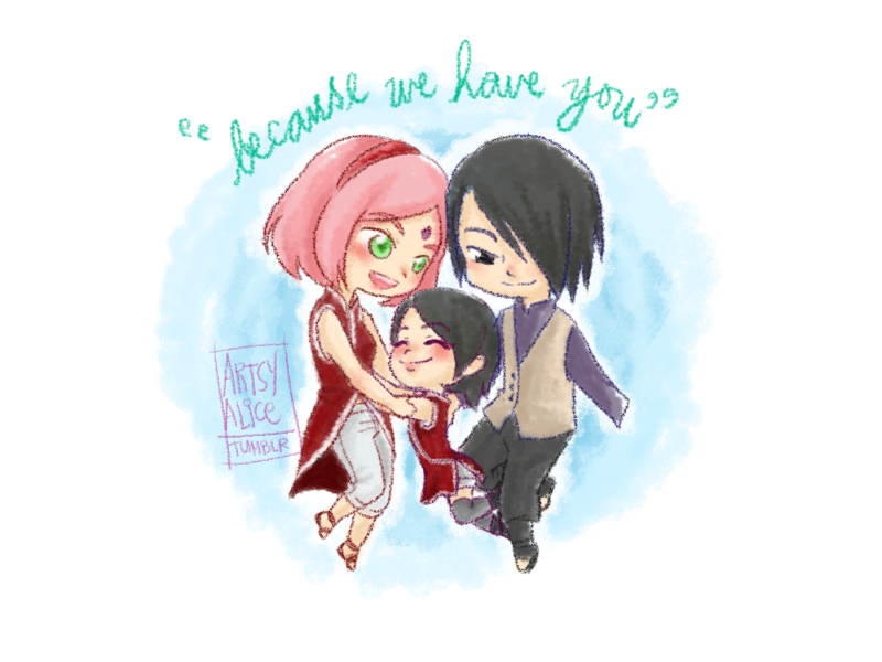 Sasuke, Sakura and Sarada
