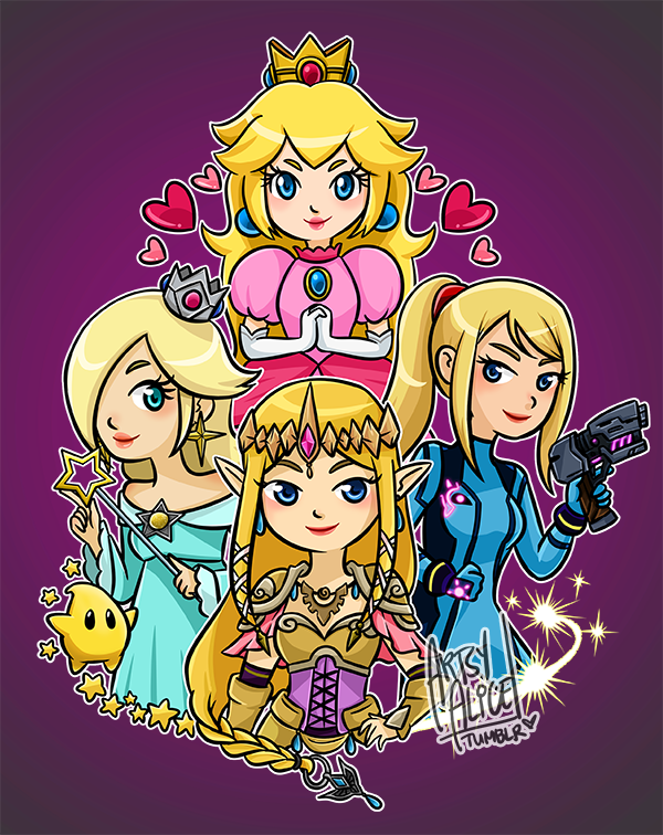 Princess Peach, Rosalina, Zelda & Samus