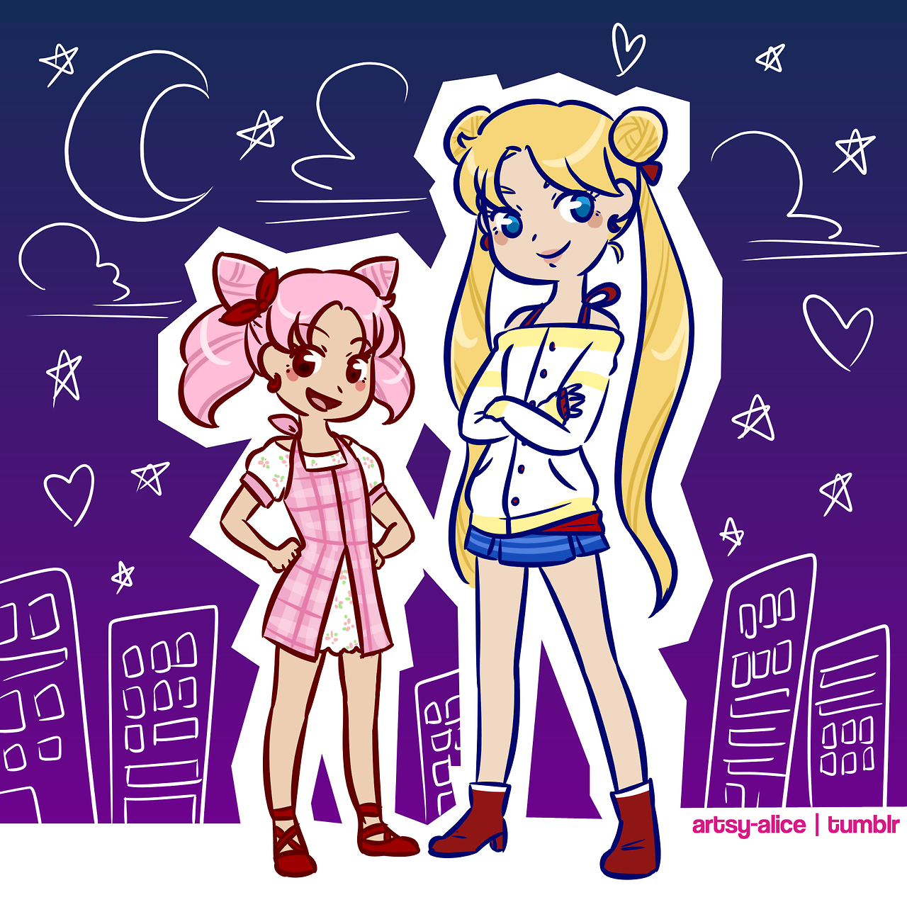 usagi and chibiusa;
