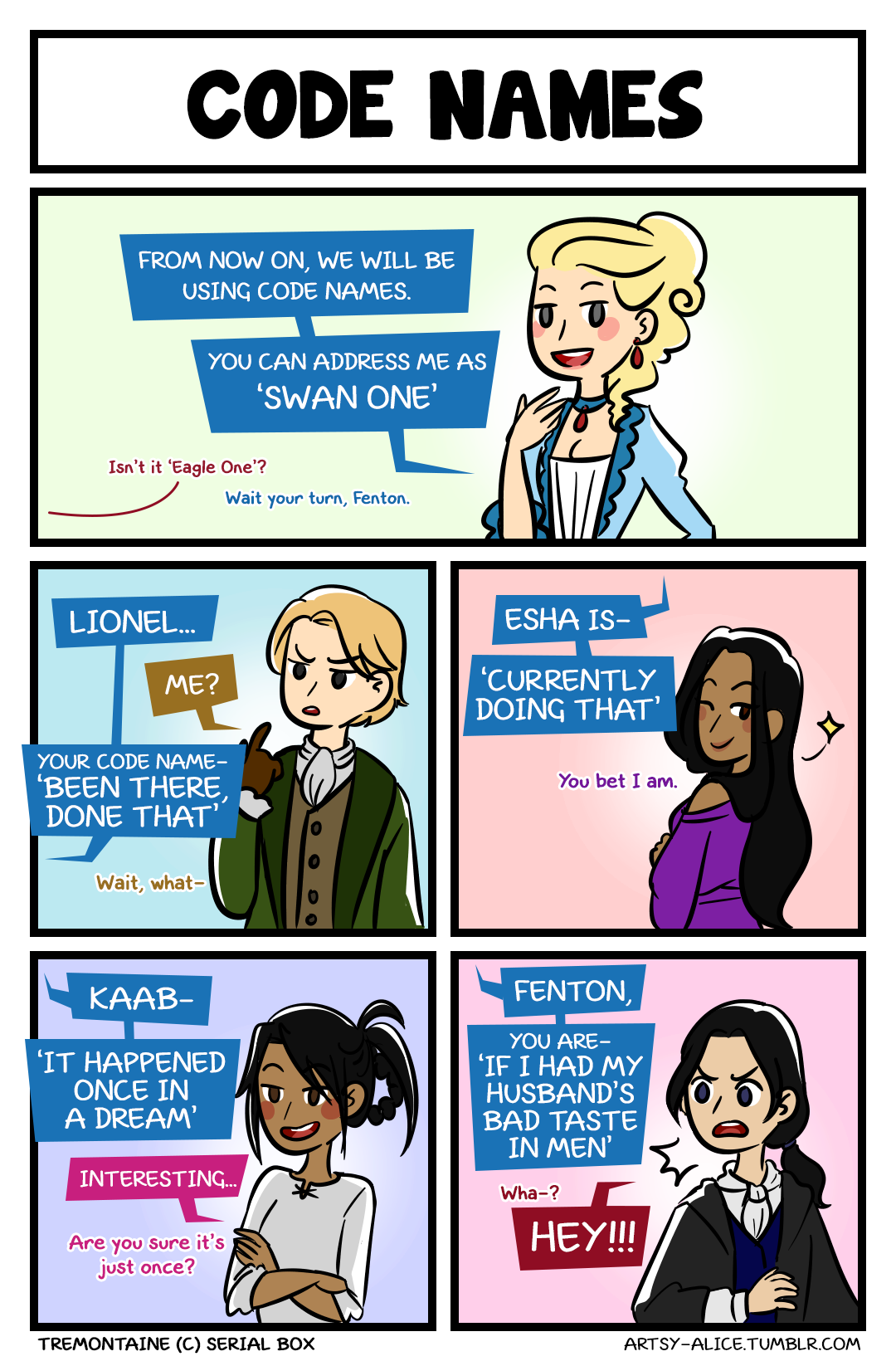 Totally Correct Tremontaine: Code Names